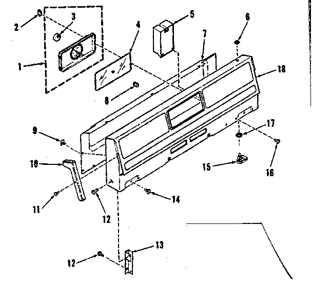 Kenmore 9116138510 backguard section diagram
