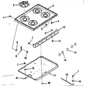 Kenmore 9116158510 main top section diagram