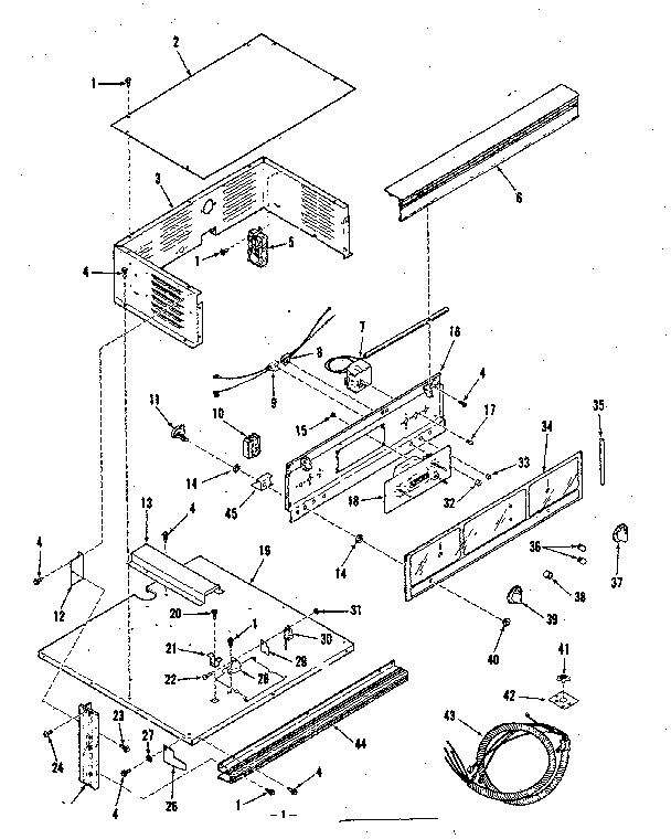 Kenmore 2784258491 control panel section diagram