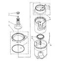 Kenmore 11081362820 agitator, basket and tub parts diagram