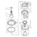 Kenmore 11081362730 agitator, basket and tub parts diagram