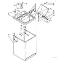Kenmore 11081375600 top and cabinet parts diagram