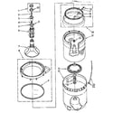 Kenmore 11081375600 agitator, basket and tub parts diagram