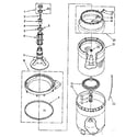 Kenmore 11081375110 agitator, basket and tub parts diagram