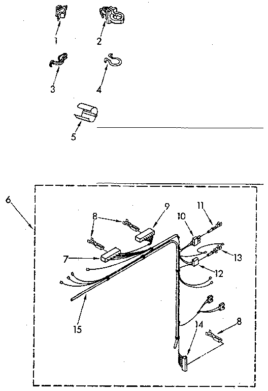 Kenmore 11081375210 wiring harness parts diagram