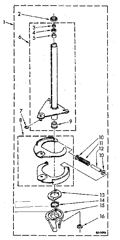 Kenmore 11081375210 brake and drive tube parts diagram