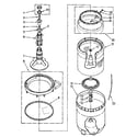 Kenmore 11081375130 agitator, basket and tub parts diagram