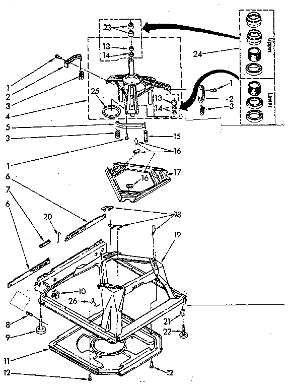 Kenmore 11081375130 machine base parts diagram