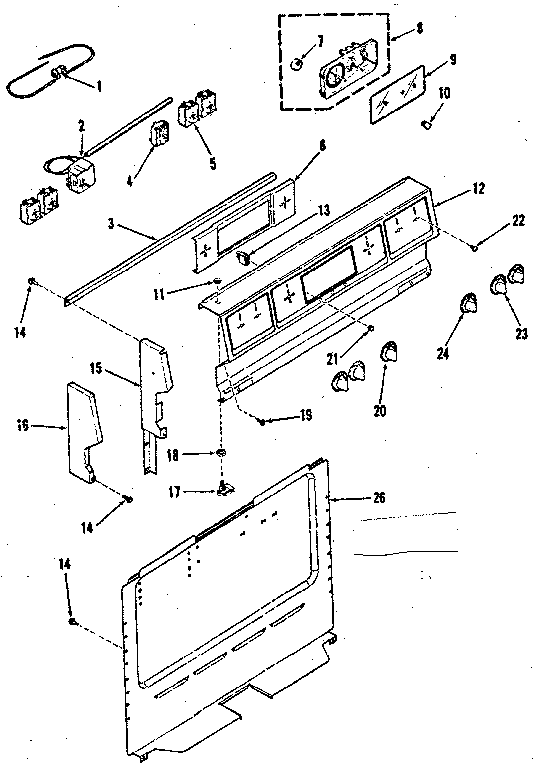 Kenmore 9119368411 backguard section diagram