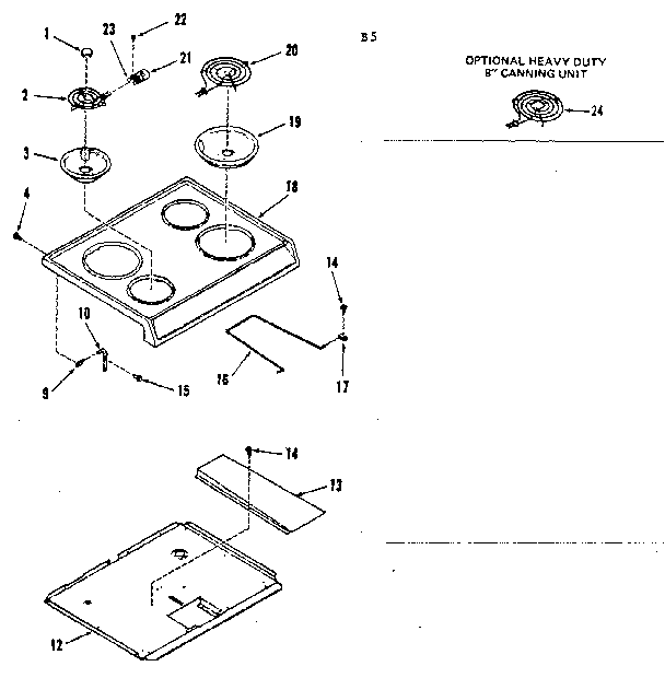 Kenmore 9119368411 main top section diagram