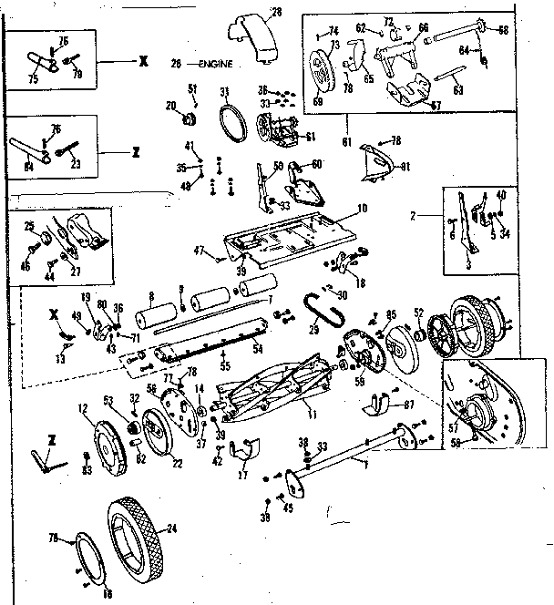 Craftsman 53681680 reel assembly diagram