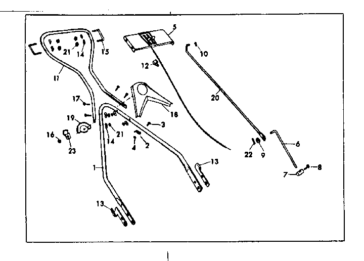 Craftsman 53681680 handle assembly diagram