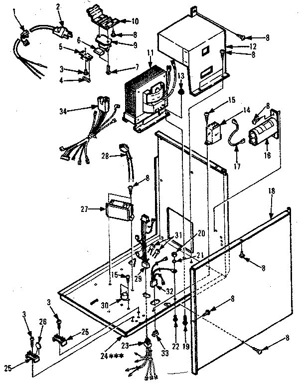 Kenmore 5648568511 microwave parts diagram