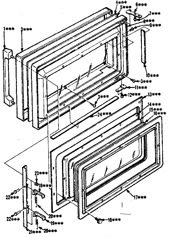 Kenmore 5648568511 door diagram