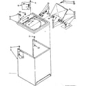 Kenmore 11081362640 top and cabinet parts diagram