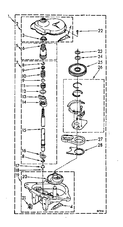 Kenmore 11081362840 gearcase diagram