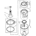 Kenmore 11081361840 agitator, basket and tub parts diagram