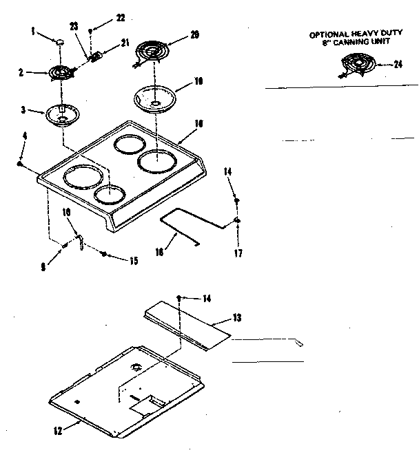 Kenmore 9119808512 main top diagram