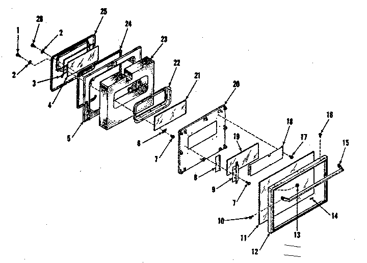 Kenmore 9119808512 oven door diagram