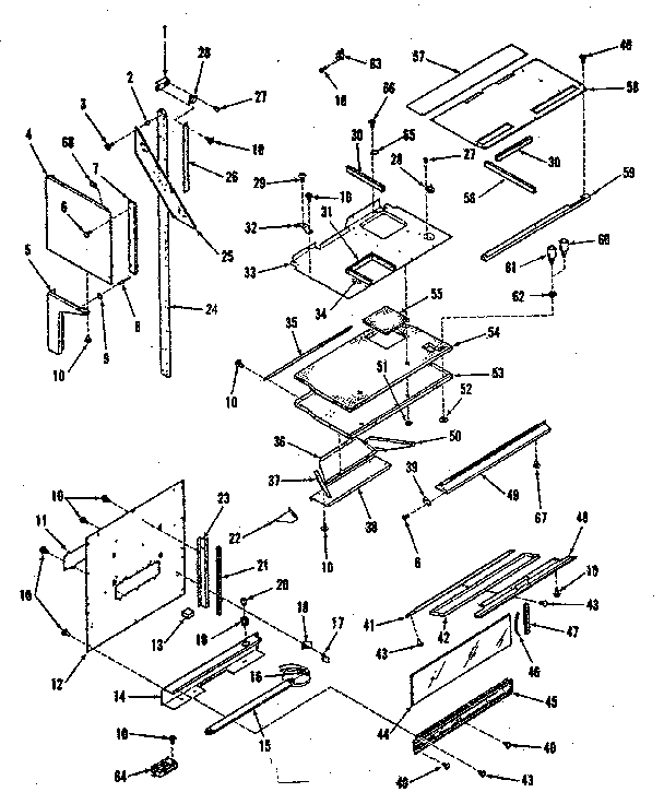Kenmore 9119808512 upper oven pedestal diagram