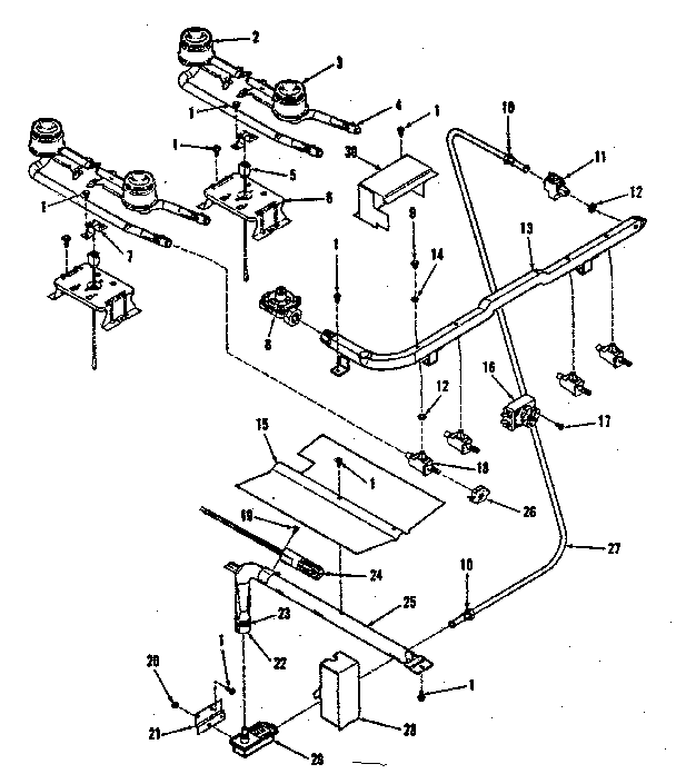 Kenmore 9117298510 burner diagram