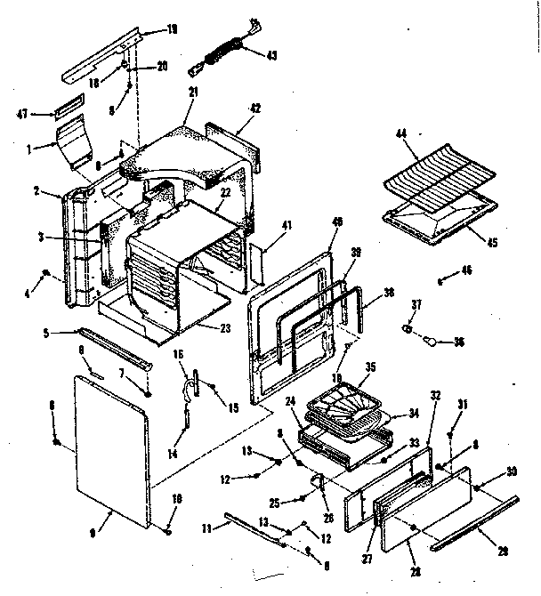 Kenmore 9117298510 body section diagram