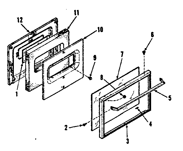 Kenmore 9117298510 oven door diagram