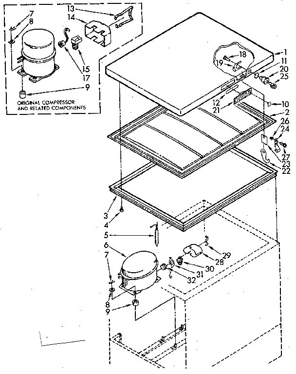 Kenmore 1988150685 door and unit parts diagram