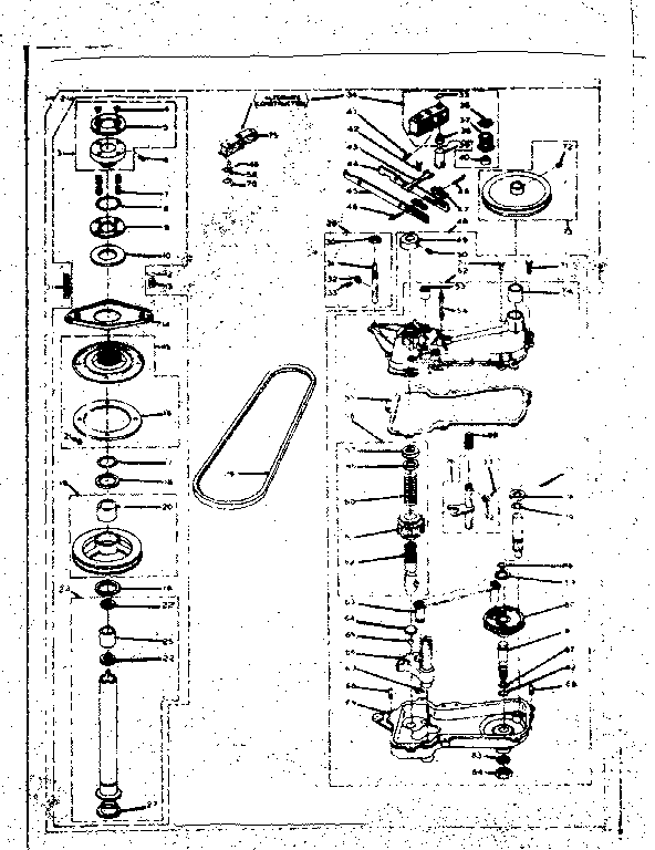 Kenmore 1106505550 gearcase and brake diagram