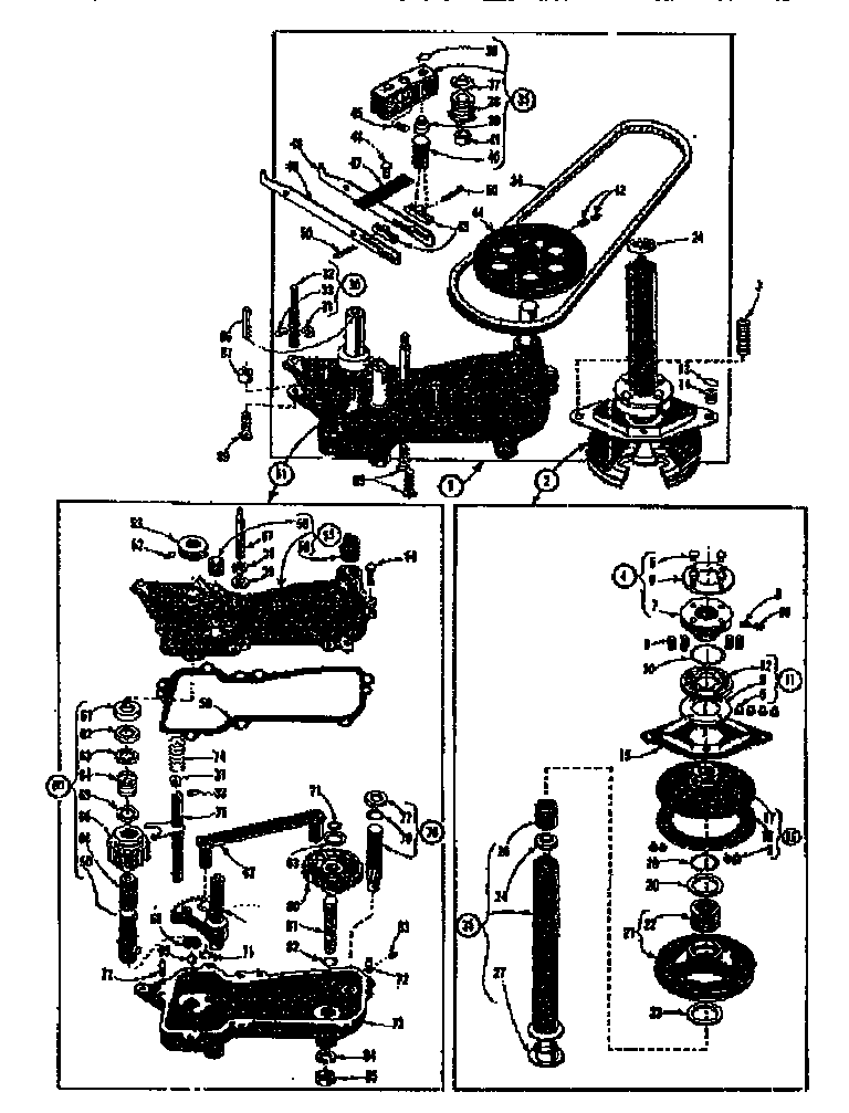 Kenmore 110S-3904 gearcase and brake diagram