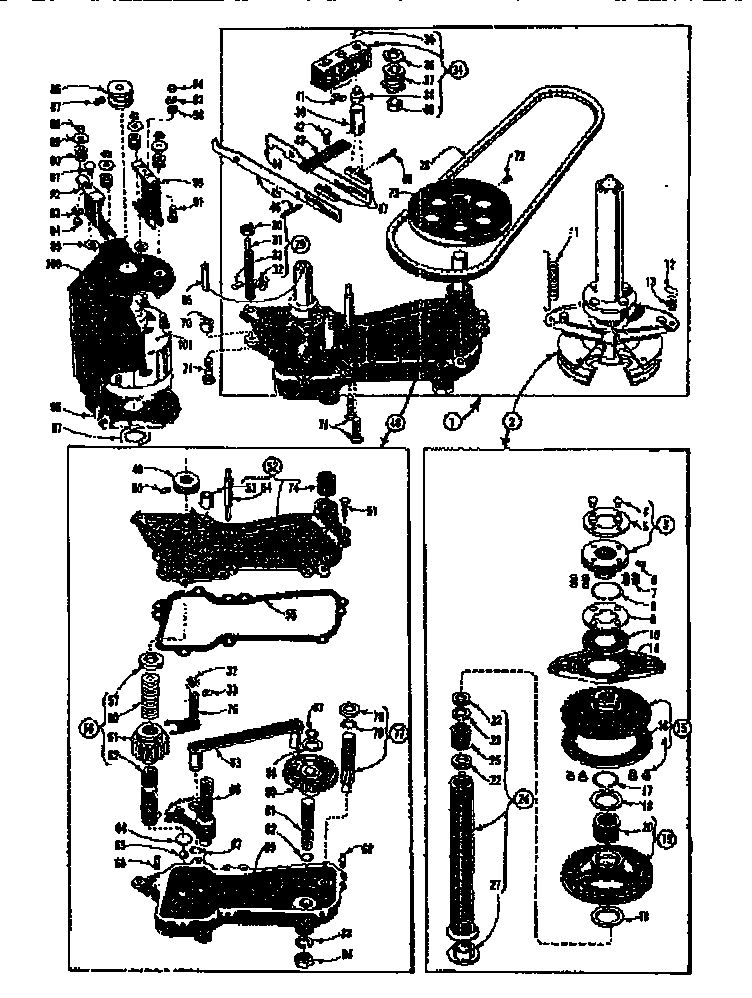 Kenmore 11076529 gearcase/transmission diagram