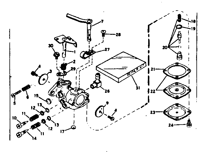 Craftsman 91760050 carburetor diagram