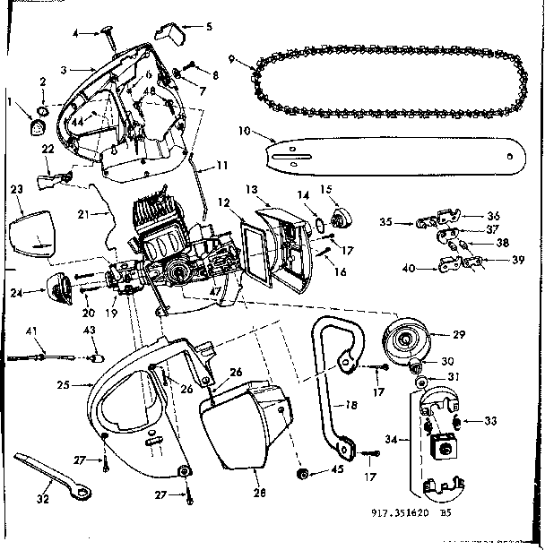 Craftsman 917351620 main frame diagram