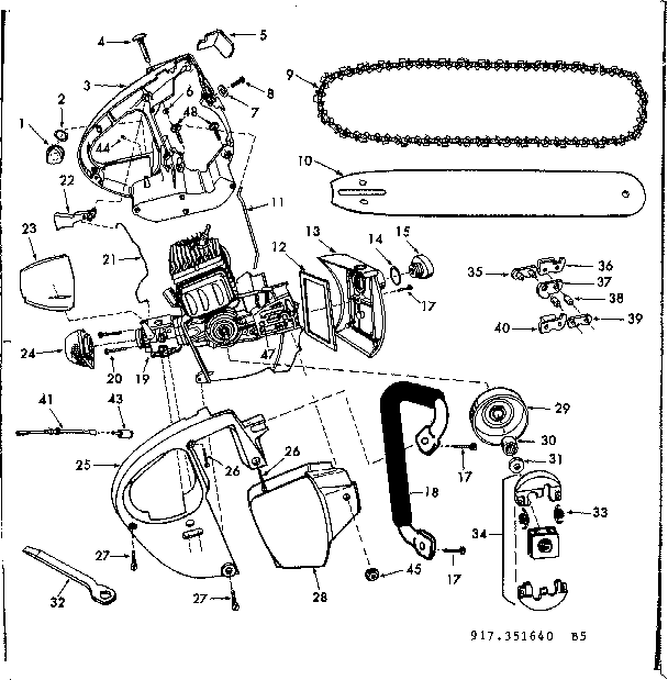 Craftsman 917351640 main frame diagram