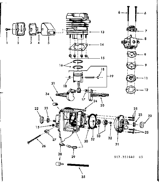 Craftsman 917351640 cylinder assembly diagram