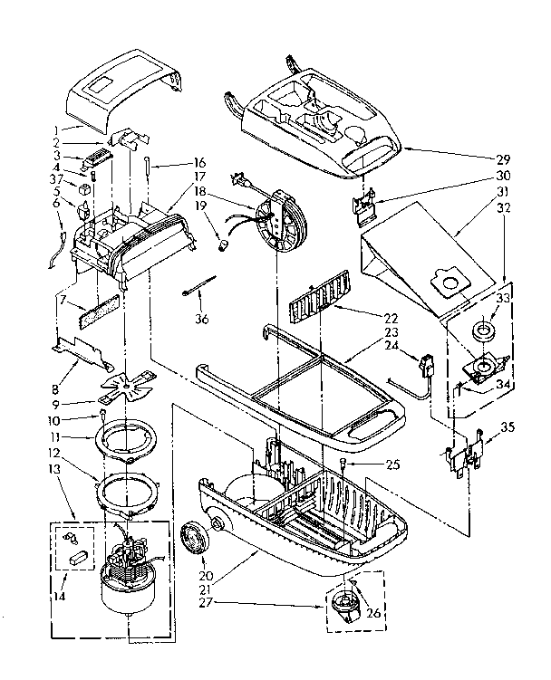 Kenmore 1162639081 vacuum cleaner parts diagram