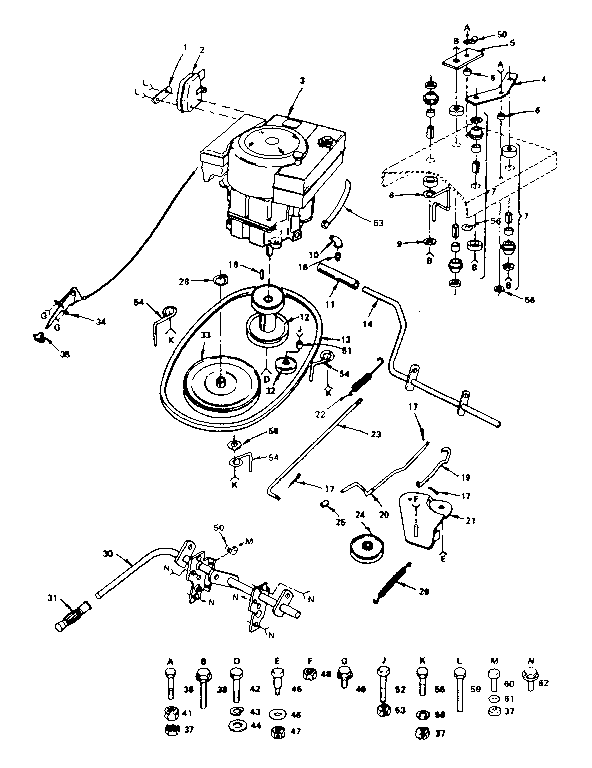 Craftsman 917255279 clutch-brake and drive diagram