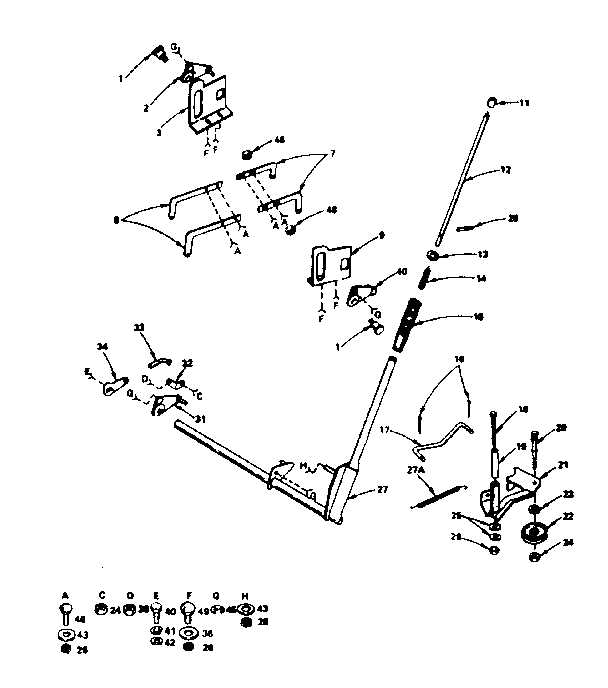 Craftsman 917255279 mower linkage diagram