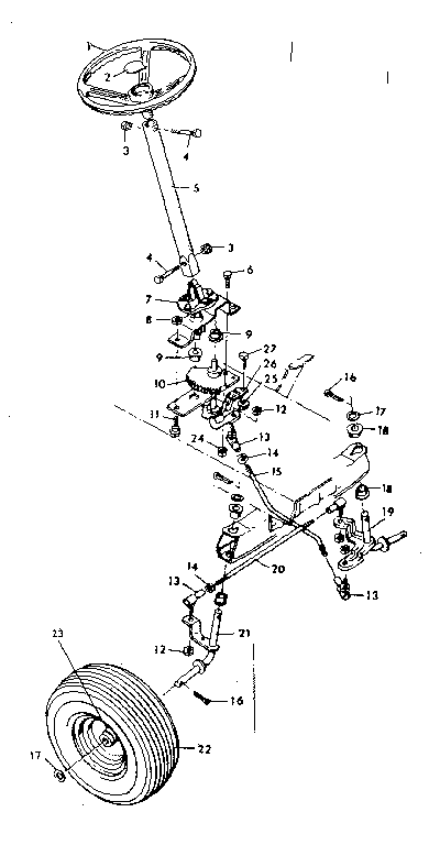 Craftsman 502250894 steering assembly diagram