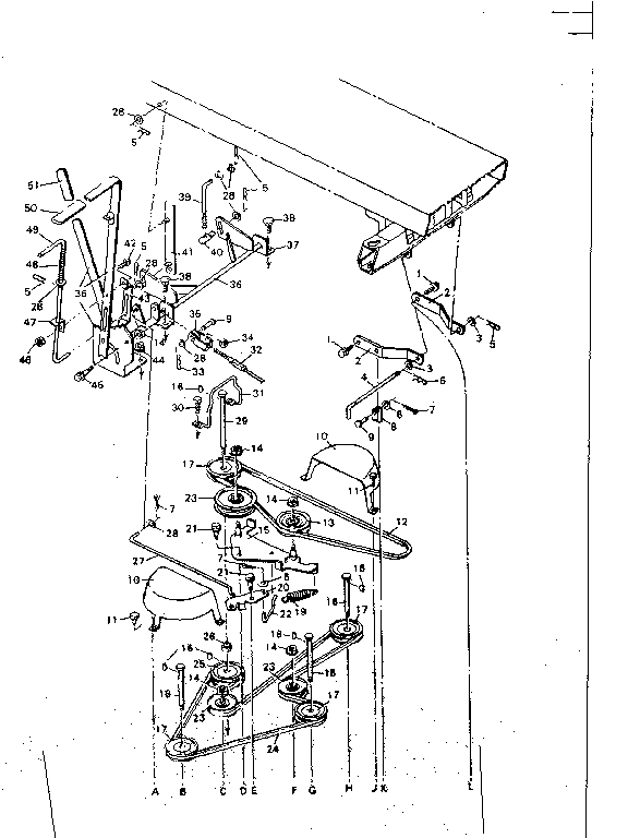 Craftsman 502253621 blade housing top half diagram