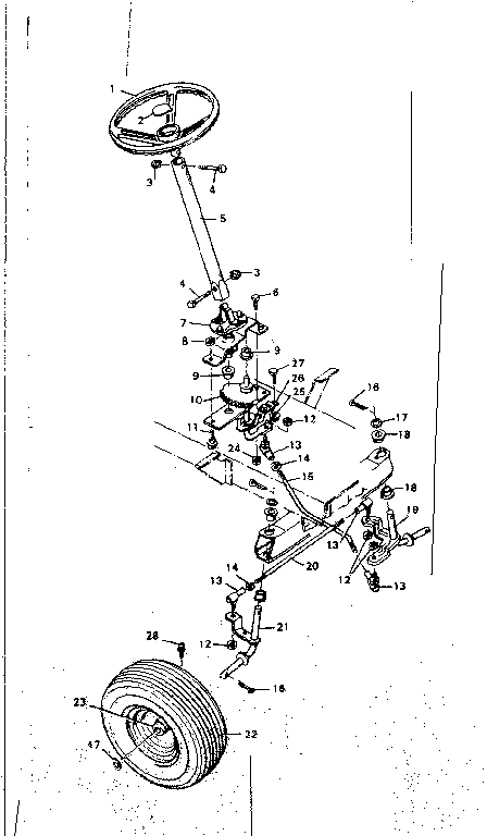 Craftsman 502255151 steering assembly diagram