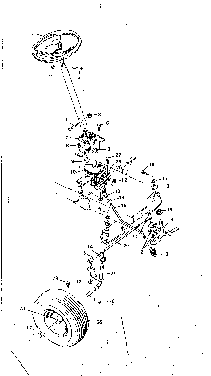 Craftsman 502255291 steering assembly diagram