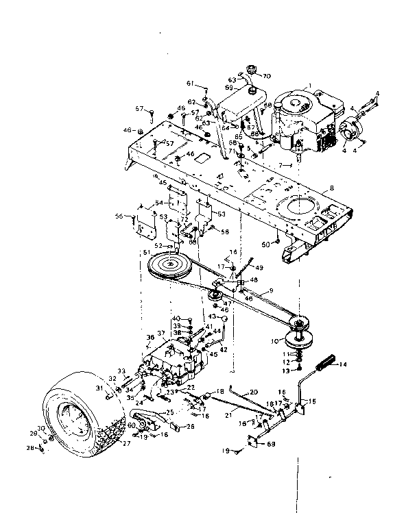 Craftsman 502255291 drive assembly diagram