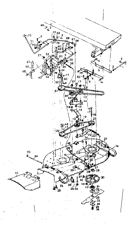 Craftsman 502255291 mower housing diagram