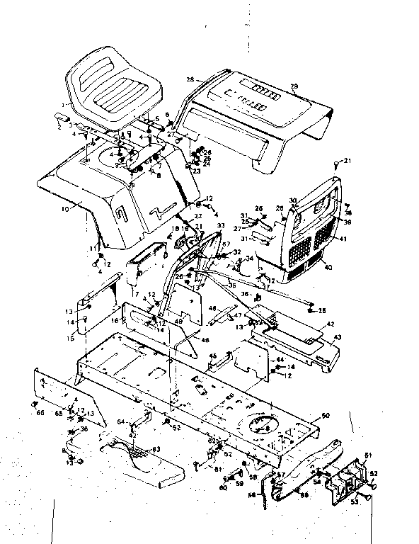 Craftsman 502255191 body parts assembly diagram