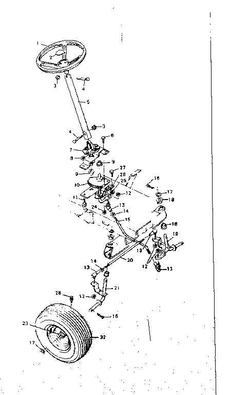 Craftsman 502255191 steering asembly diagram