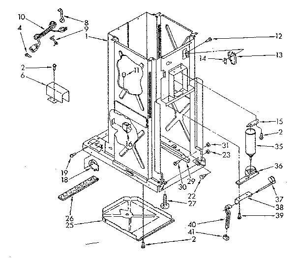 Kenmore 6651386581 frame parts diagram