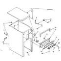 Kenmore 6651386581 cabinet and control parts diagram