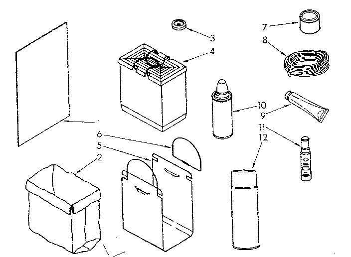 Kenmore 6651386581 optional parts (not included) diagram