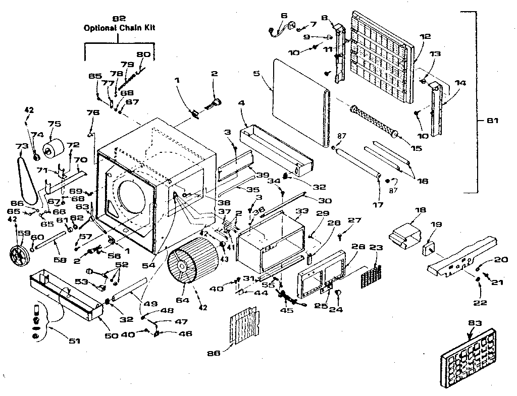 Kenmore 661626920 functional replacement parts diagram